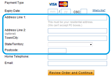 address-card-payment Shipping Address Collection When Paying using a Credit Card