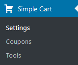 simple-shopping-cart-settings-menu-sc-1