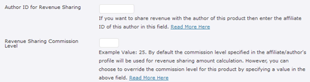 Linking a product to a revenue sharing author