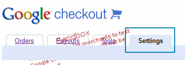 Google Checkout Merchant Profile Settings