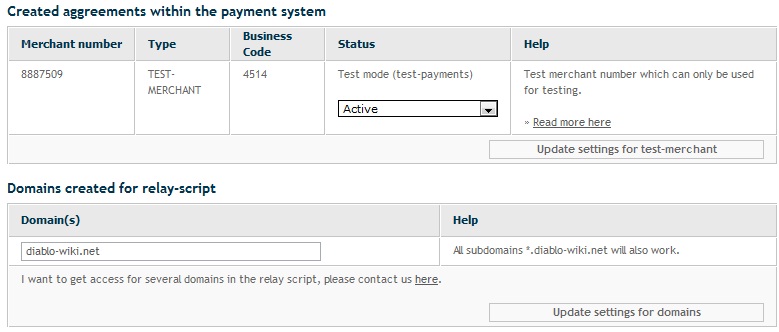 ePay.dk Gateway Setup 2