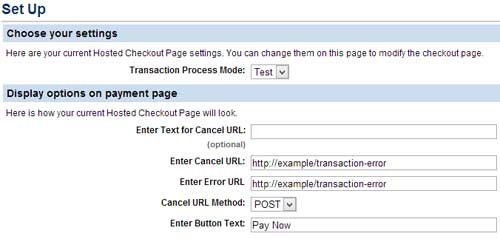 screenshot showing paypal manager setup error page