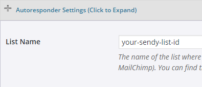 screenshot of sendy autoresponder section in the estore product interface