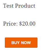 screenshot of buy button using simplify commerce plugin