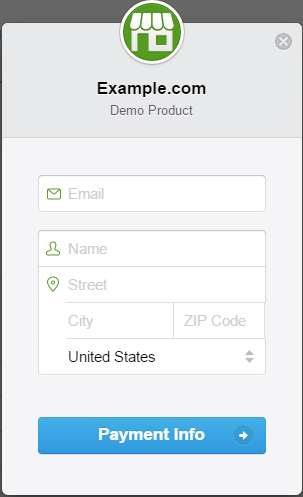 screenshot of Stripe basic payment form in a popup