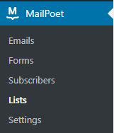 mailpoet-lists-menu-screenshot-1