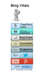 wordpress blog vitals widget screenshot