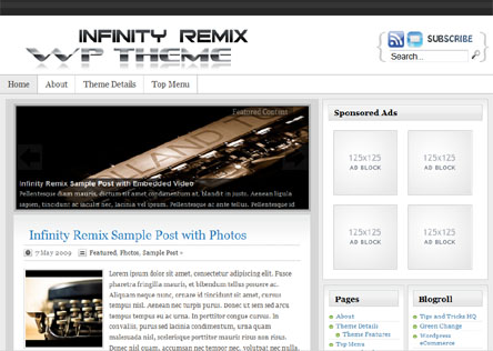 Infinity Remix Theme Screenshot