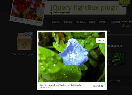 Lightbox screenshot