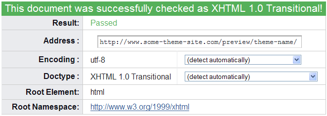 Valid XHTML Code Check