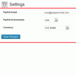 Donations plugin settings screenshot