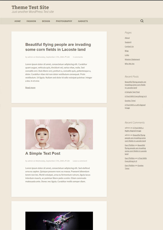 2013 wordpress child theme preview