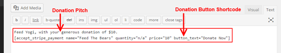 stripe-donation-shortcode-in-a-page