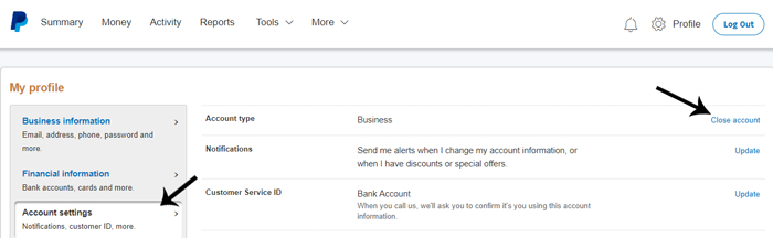 closing-down-paypal-business-account