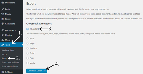 exporting-wordpress-content-for-install
