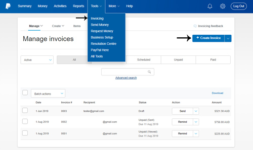 managing-creating-invoice-in-paypal