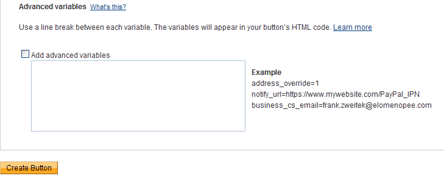 Option to specify advanced variables
